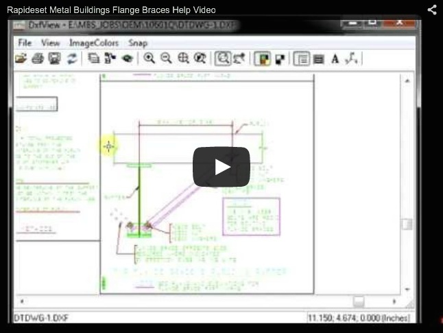 Rapidset Metal Buildings Flange Braces Help Video